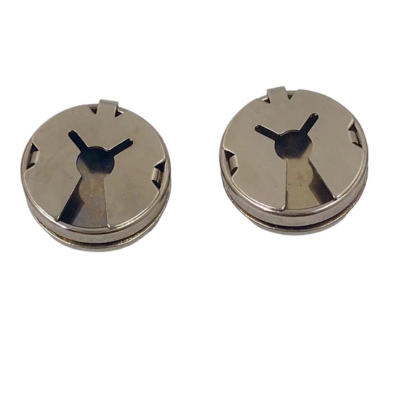 Silver Tone Unisex Button Cover Set - Picture 2 of 4